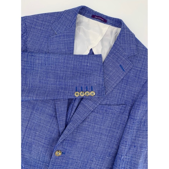 Marco Valentino Other - Marco Valentino Blazer Mens 42 Blue Reda Wool Linen Unstructured Italy
